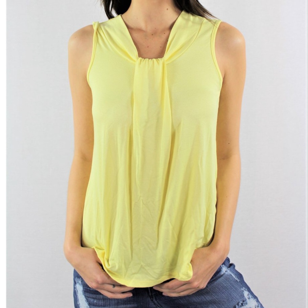🔴 $5 $10 $15 SALE 🔴 NEW! Waterfall Tank Top in Daily Yellow